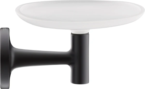 Duravit Starck T porte-savon , noir mat incl. blanc frosted glass