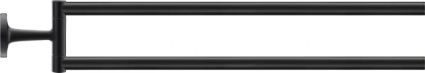 Duravit Starck T porte-serviettes 2 bras pivotables noir mat