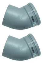 VAILLANT bocht 45° (set v 2 stuks) diam 130mm pp