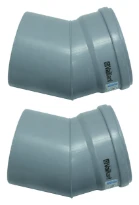 VAILLANT bocht 30° (set v 2 stuks) diam 130mm pp