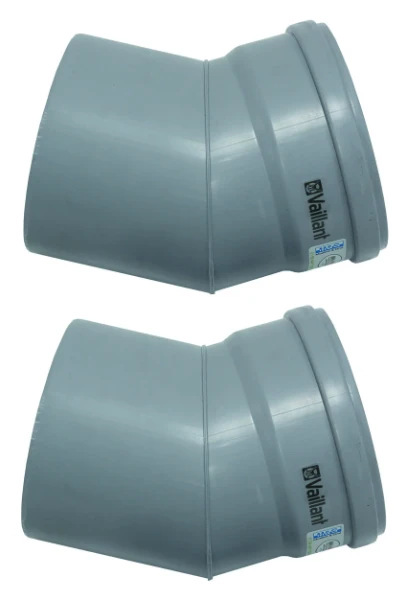 VAILLANT bocht 30° (set v 2 stuks) diam 130mm pp