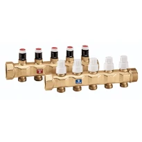 Caleffi collector met afsluiter en regelventiel 5/4 - 8 x EK3/4 - prijs per set