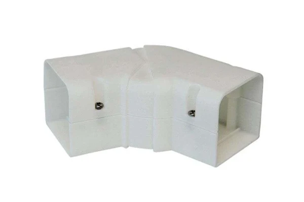 SpeediDuct 105x75 regelbare platte bocht 105 mm ±RAL9003