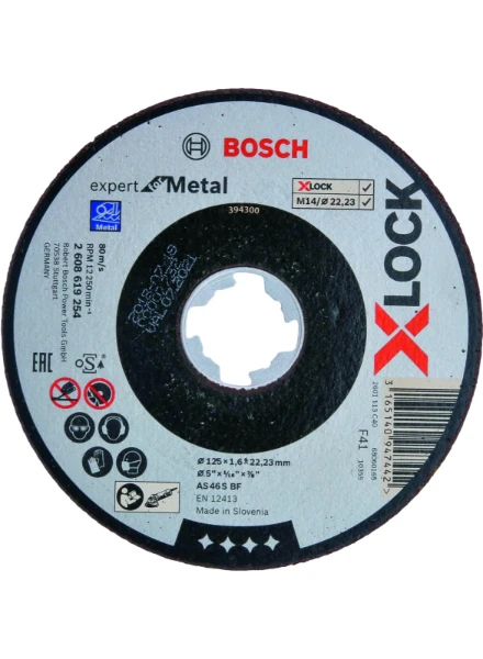 Bosch XLK X-lock disque à tronçonner Metal 125 x 1.6 x 22.23 mm