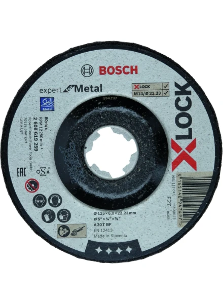 Bosch XLK disque d'ébavurage Metal 125 x 6 x 22.23 mm