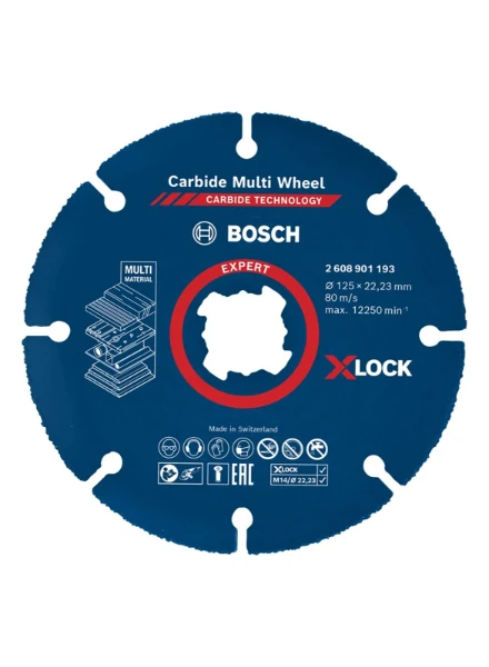 Bosch XLK X-Lock disque à tronçonner Carbide Multi Wheel 125 mm