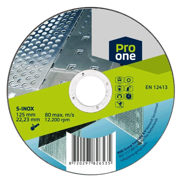 ProOne S-Inox snijschijf voor metalen - 115 mm x 22,23 mm (doos van 10st)