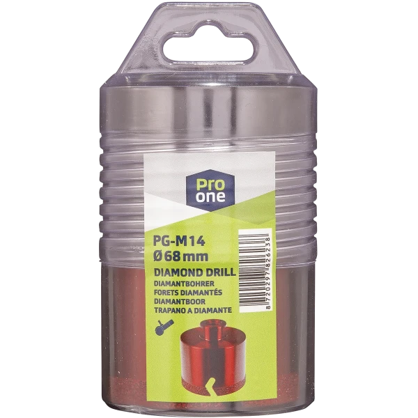 ProOne PG tegel-/natuursteenboor voor haakse slijper M14 x 68 mm