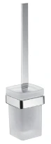 Emco Loft porte-brosse wc - verre de cristal satiné - chromé