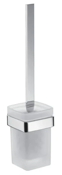 Emco Loft porte-brosse wc - verre de cristal satiné - chromé