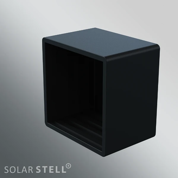 BluBase Classic pièce de fin pour rail de montage 40 x 40 mm - noir (boite 100pcs) - prix par pièce