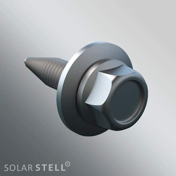 Blubase zelfborende zeskantschroef 4,5 x 25 mm met EPDM ring (doos 500st) - inox - prijs per stuk