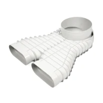 Begetube Profi-air équerre pièce de raccordement DN160 - 2 x ovalduct
