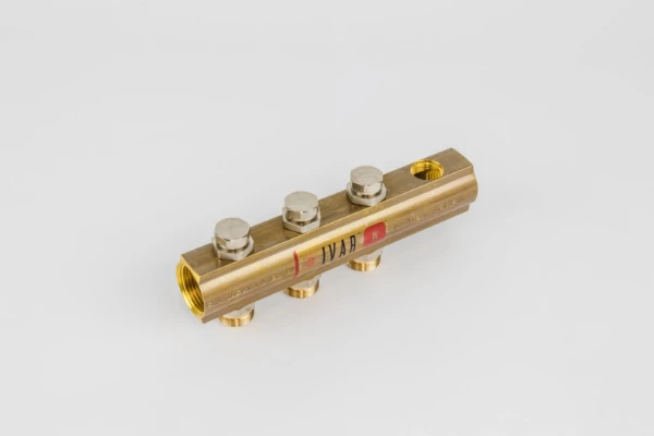 COLLECTEUR BEGETUBE 4/4 X M24 3 raccordements avec robinet de reglage et purgeur 1/2