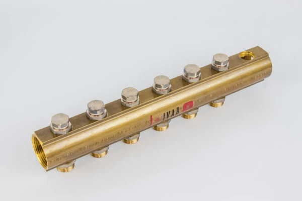 COLLECTEUR BEGETUBE 5/4 X M24 6 raccordements avec robinet de reglage et purgeur 1/2