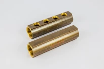 Begetube collecteur en laiton avec purge 6/4 - 4 x 3/4