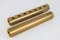 Begetube collecteur en laiton avec purge 6/4 - 7 x 3/4