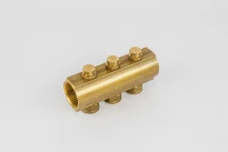 Begetube collecteur en laiton avec vannes de réglage intégrées sans purge 6/4 - 3 x M24