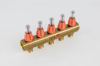 BEGETUBE Collecteur de refoulement 1", 5 sorties avec débitmètres, raccords M24 prémontés.