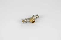 Begetube B-Press té réduit en laiton avec filetage mâle FMF 20 x 1/2 M x 20 mm