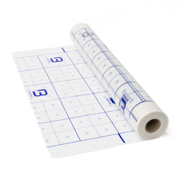 Begetube UFH en film PE avec grille 100000 x 1200 x 0,2 mm - mailles 50 x 50 mm (rol = 120 m²) - prix par m² - vendu par rouleau