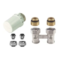 Honeywell bloc-H set 1/2 - modèle à poser - incl. 16x2 raccords multiskin et Thera 6 tête thermostatique