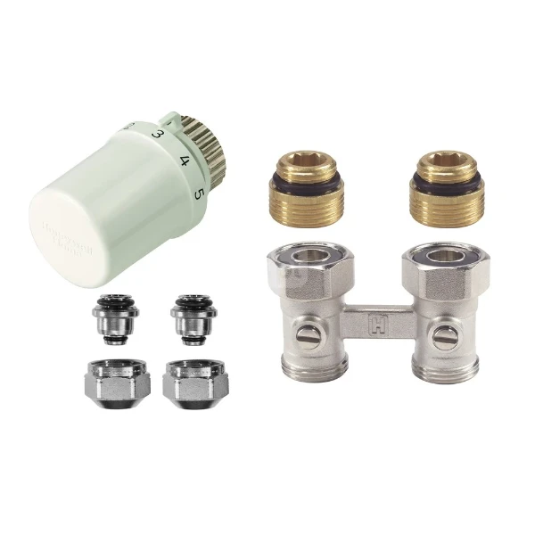 Honeywell bloc-H set 1/2 - modèle à poser - incl. 16x2 raccords multiskin et Thera 6 tête thermostatique