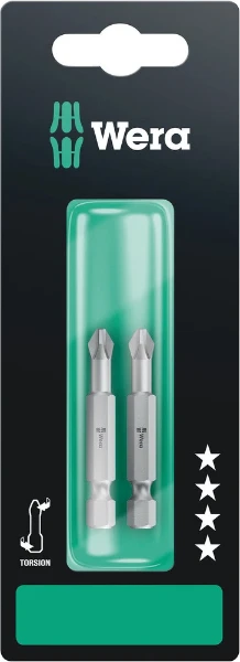 Wera 851/4 TZ PH 2 x 50 mm SB Bits assortment