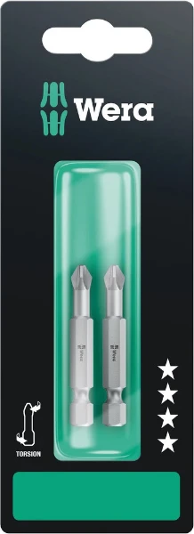 Wera 855/4 TZ PZ 2 x 50 mm SB Bits assortment