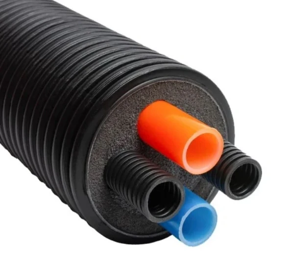 Terrendis Heat Pump PN6 tuyau isolé 160 mm - 2x 40 x 3,7 mm - équipé de 2xE32 tube de protection - prix par mètre