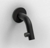 Clou Kaldur robinet eau froide mural - bec 74 mm - noir mat
