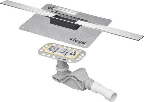 Viega Advantix Cleviva Rigole de douche 800 mm - RVS brossé, modèle standarde