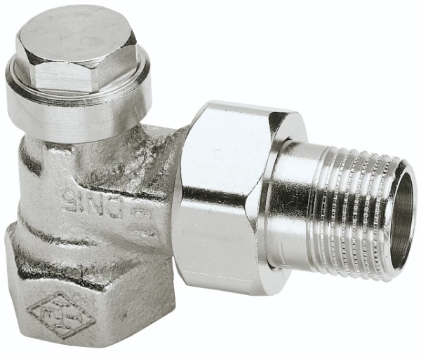 Heimeier Regulux haakse regelbare koppeling 1/2 x 1/2