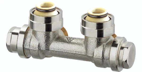 Heimeier Multilux Eclipse thermostatiseerbaar H-stuk 100% muuraansluiting 1/2 x EK3/4