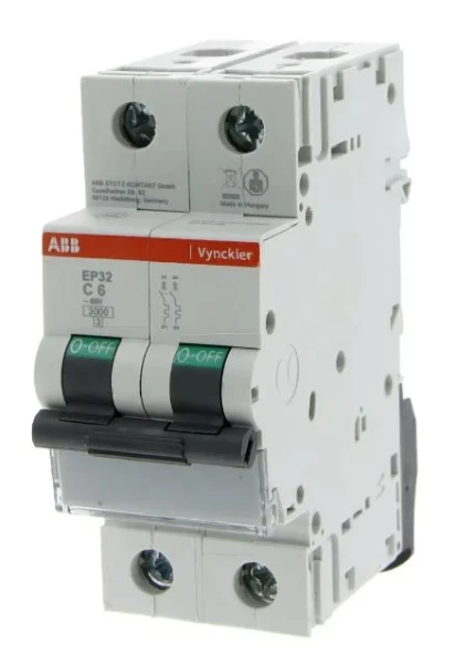 ABB Vynckier automatische zekering 2P 6A 3000a