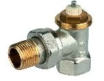 Honeywell haakse radiatorkraan 1/2 x 1/2 - KV instelbaar