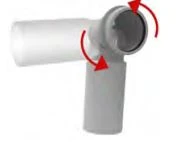 Nicoll PVC coude 90 mm gris pvc raccordement wc orientable