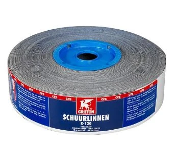Griffon toile abrasive K-120 (longueur rouleau 25 m) 38 mm - prix par rouleau
