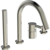 Ideal Standard Joy mitigeur bain 4-trous avec bec look inox