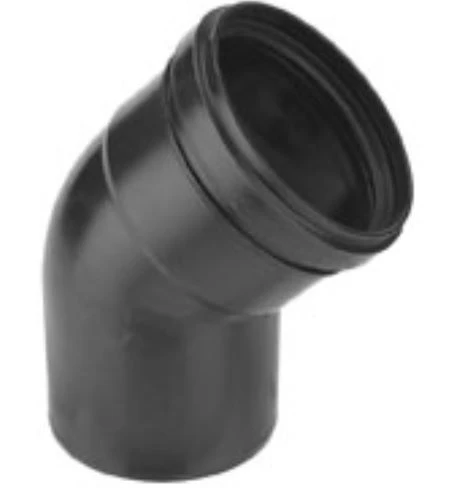 Burgerhout Twinline air arrivée d'air coude 45° MF 80 x 80 mm - noir