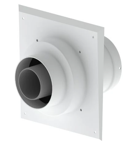 Burgerhout Twinsafe schachtaansluiting met brandmof 60/100 mm