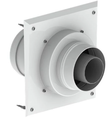 Burgerhout Twinsafe schachtaansluiting met brandmof 80/125 mm
