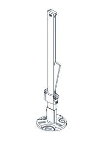 Radson console sur pied universelle - RAL 9016 blanc signalisation