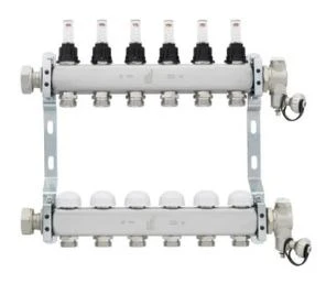 COLLECTEUR RADSON 10 circuits avec debitmetre et purgeur manuel