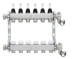COLLECTEUR RADSON 4 circuits avec debitmetre et purgeur manuel