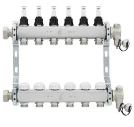 COLLECTEUR RADSON 5 circuits avec debitmetre et purgeur manuel