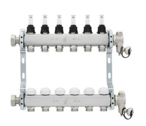 COLLECTEUR RADSON 7 circuits avec debitmetre et purgeur manuel