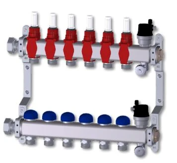 COLLECTEUR RADSON 735 MM - 4/4 inox 11 circuits avec debitmetre
