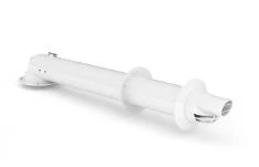 Bulex ventouse horizontale 60/100 avec coude court de raccordement avec 2 points de mesure