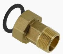Messingfit raccord 2-pièces avec joint plat MF 1/2 x 3/4 - prix par set de 2 pièces - laiton